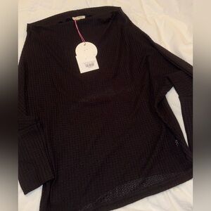 Umgee Black Off The Shoulder Sweater